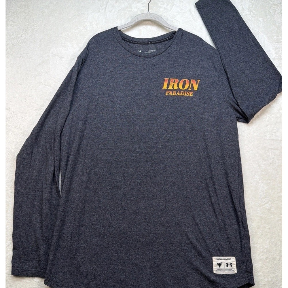 Under Armour Project Rock Iron Paradise Long Sleeve Shirt Mens XL Gym